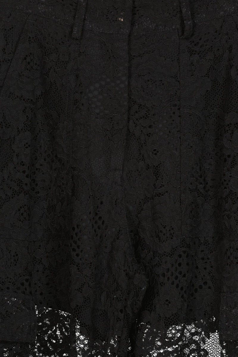 MSGM سروال كارجو دانتيل عادي للنساء، أسود - Image 5